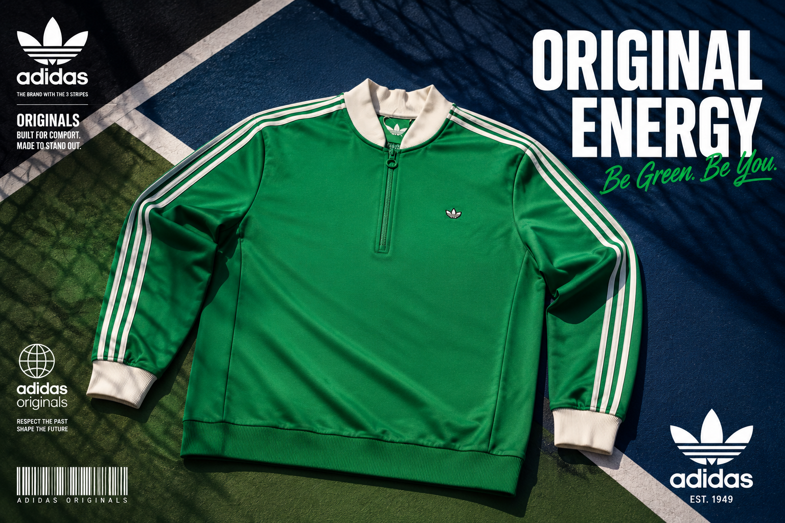 نیم زیپ adidas