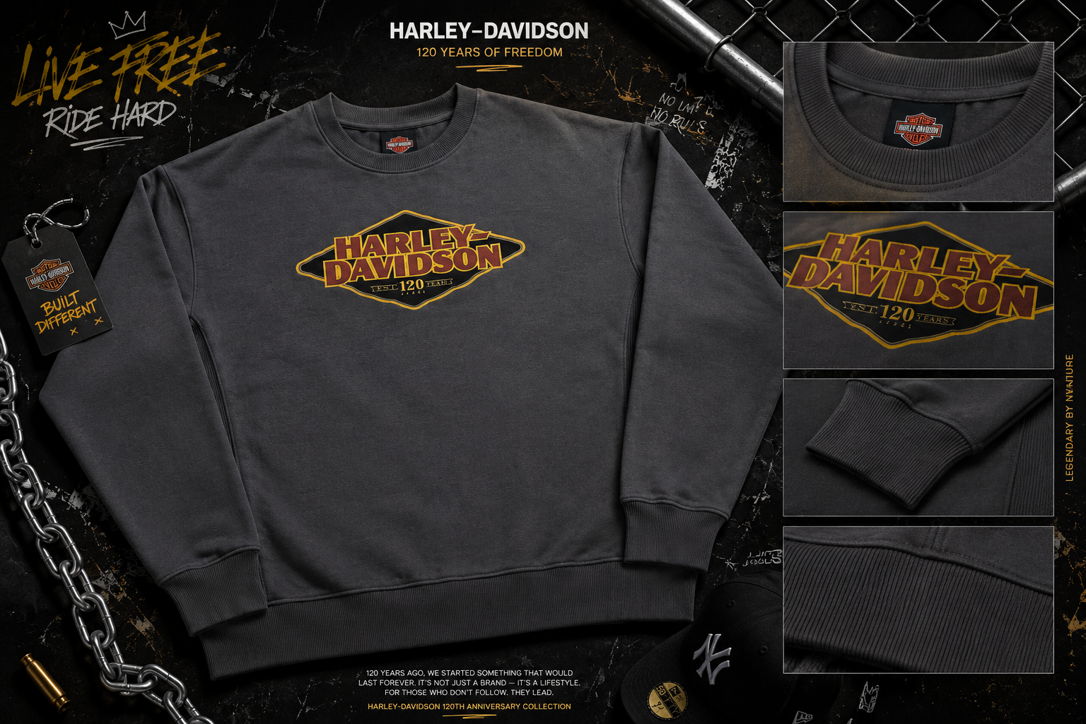 دورس مردانه سایز بزرگ طرح Harley-Davidson – دورس لش و اورسایز
