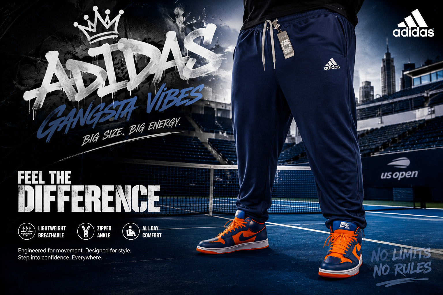 شلوار اسلش  adidas